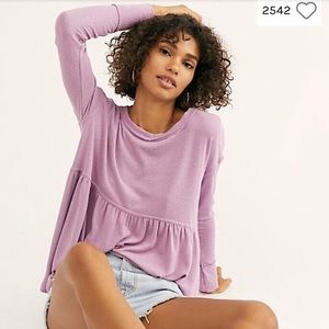 Free People Forever Your Girl, Purple longsleeve